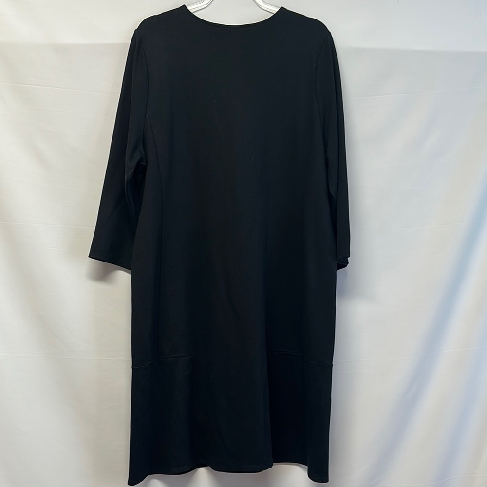 J. Jill Ponte Black Shift Dress Size XL - Picture 3 of 4